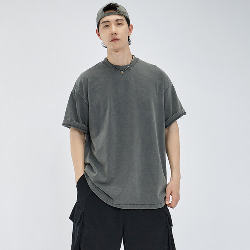 HAMB原创竹节棉短袖水洗男女T恤