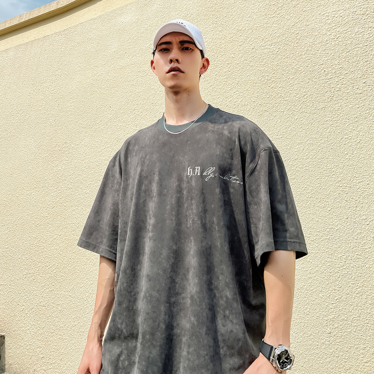 HLG.AMBITIONS美式小领口短袖