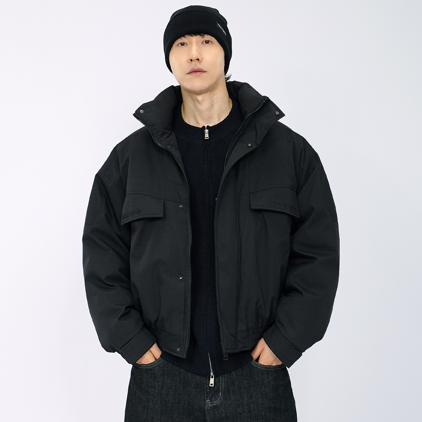 HAMB原创哈灵顿立领羽绒服夹克男