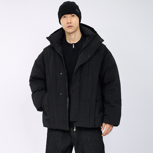 90白鸭绒连帽羽绒服男高级感解构设计休闲 新品 HAMB原创 2025冬季