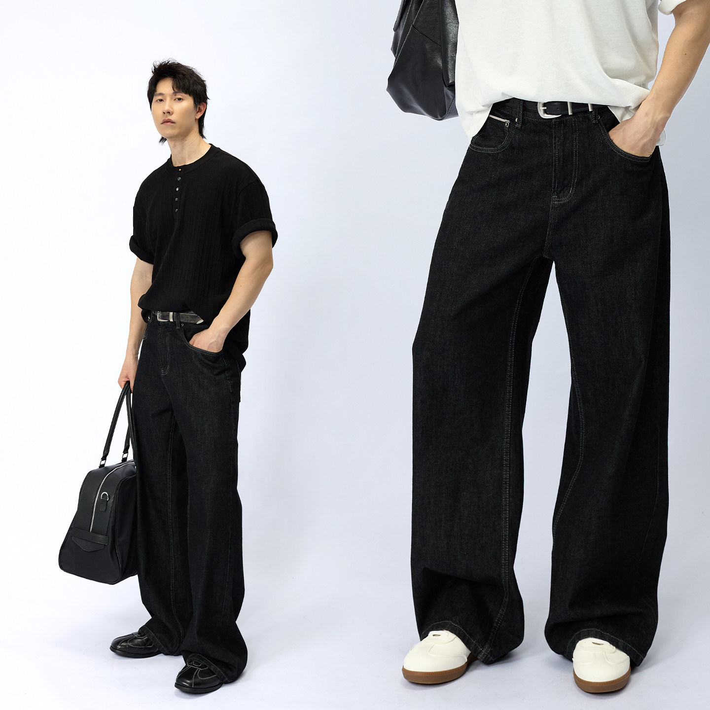 HAMB「真赤耳黑牛」2026春季新品松弛感老钱复古丹宁原色牛仔裤男