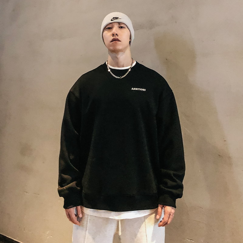 HAMB原创美式复古圆领卫衣