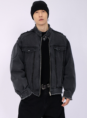 HAMB原创 2025冬季新品高级牛仔夹克外套90白鸭绒可脱卸羽绒内胆