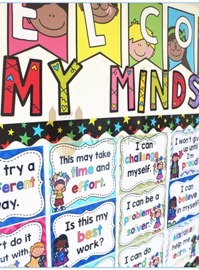 GrowthMindsetPosters英文成长心态谚语教室海报墙贴装饰学生卡片