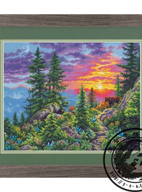 【现货】美国进口DIM十字绣原装套件70-35383 日落山间小路