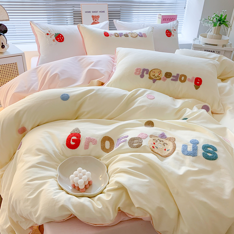 全棉纯棉四件套ins风舒适