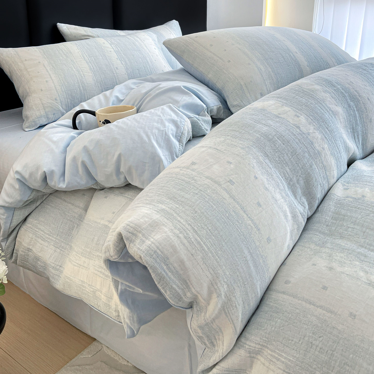 A类100纯棉母婴级三层纱被套单件