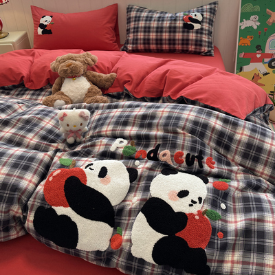 A类母婴级100全棉四件套加厚卡通