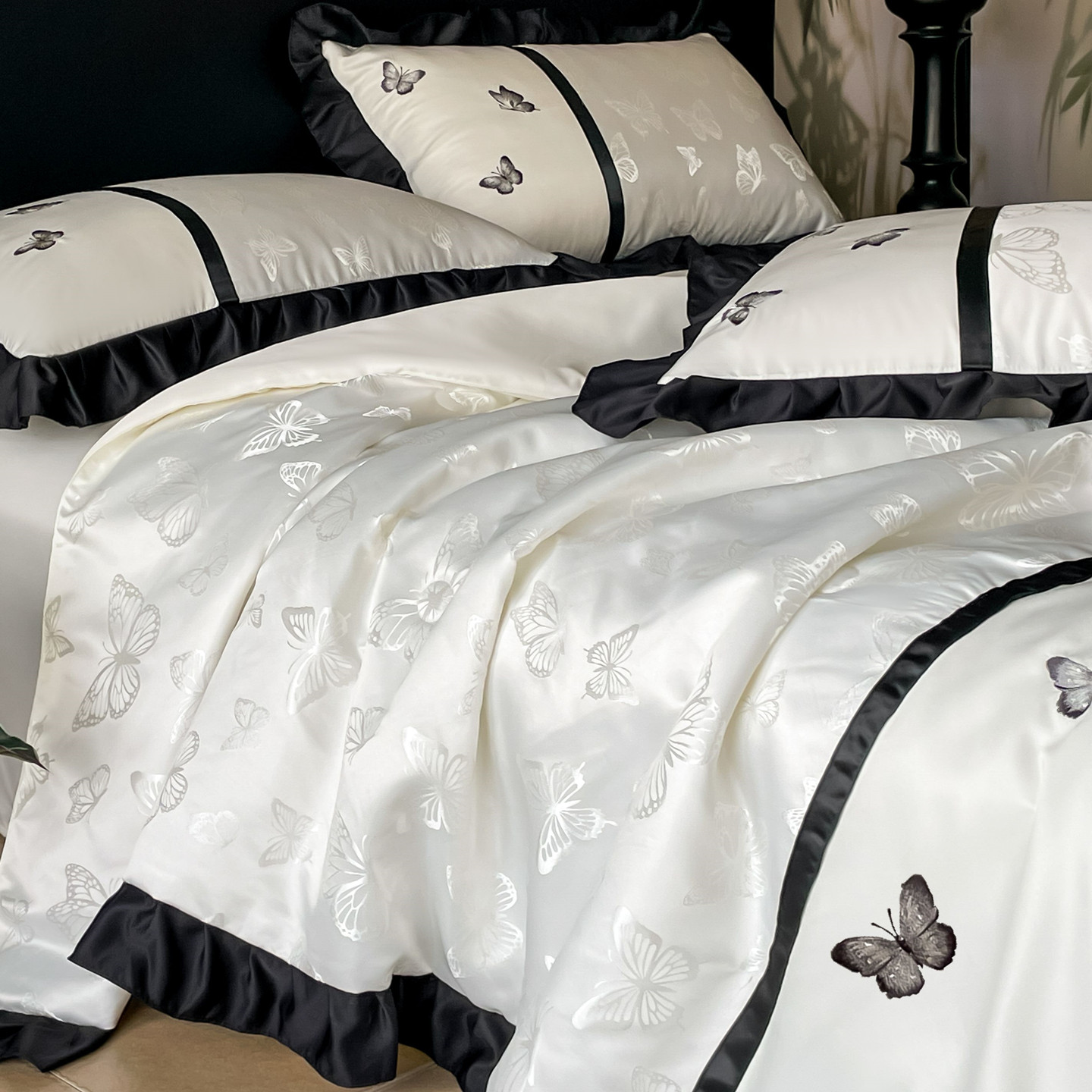 夏季高级感天丝夏凉被四件套冰丝轻奢凉感空调被子春秋主卧室床笠