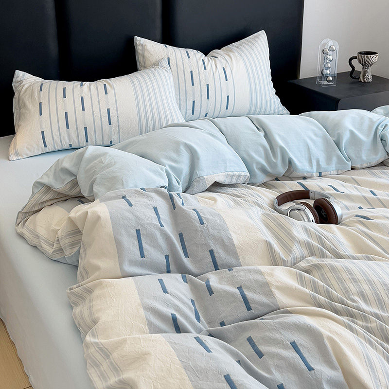 A类新疆长绒棉四件套简约现代