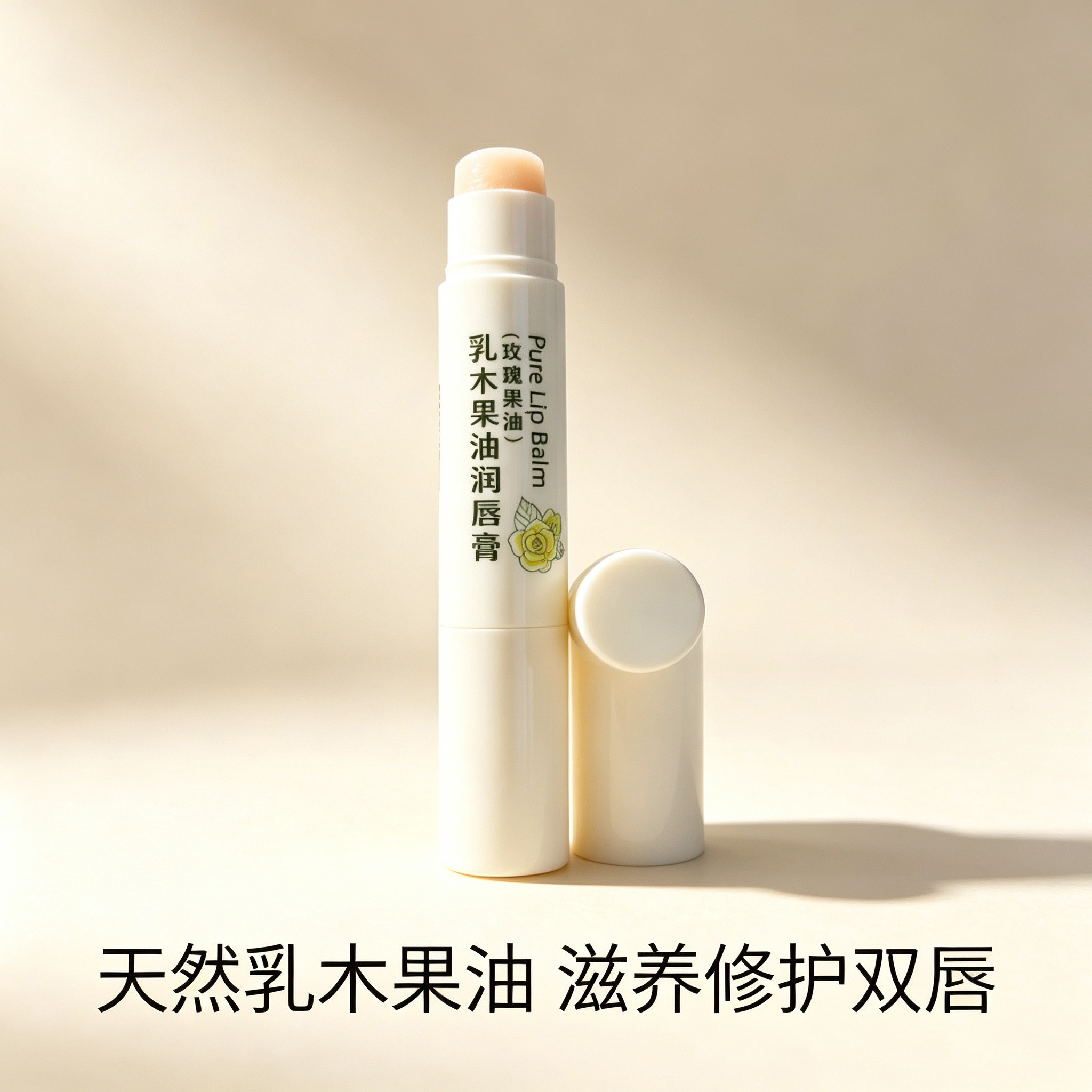 东洋之花玫瑰果油润唇膏