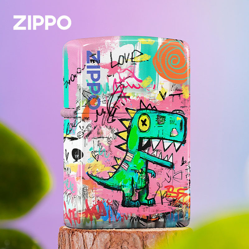 zippo打火机正品 恶龙传说夜光彩印煤油防风打火机送朋友七夕礼物