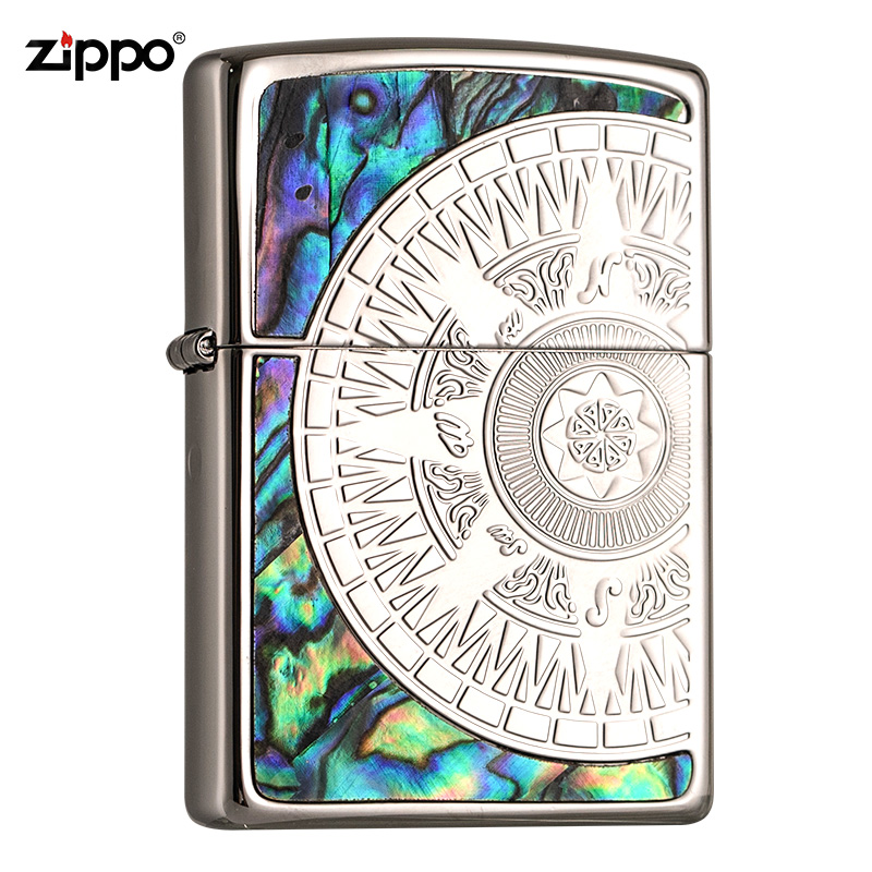 zippo打火机彩贝半罗盘正版zppo正品zipoo芝宝原装情人节个性防风