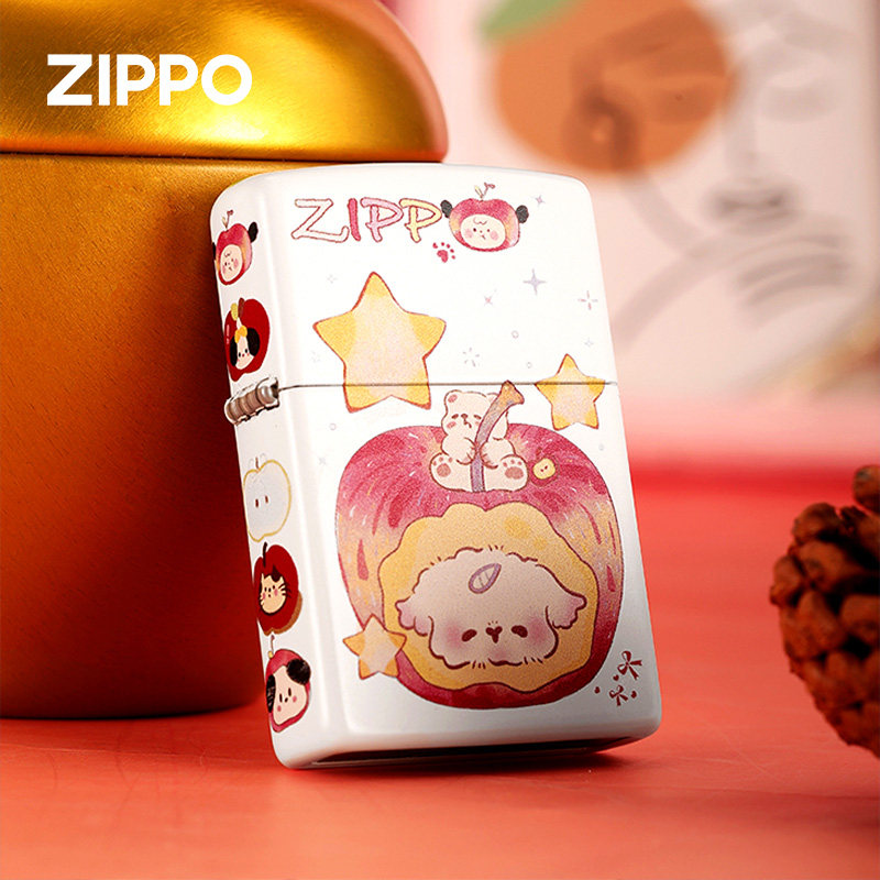 zippo打火机 苹果星冰乐流行系列防风煤油父亲节礼物送男朋友生日
