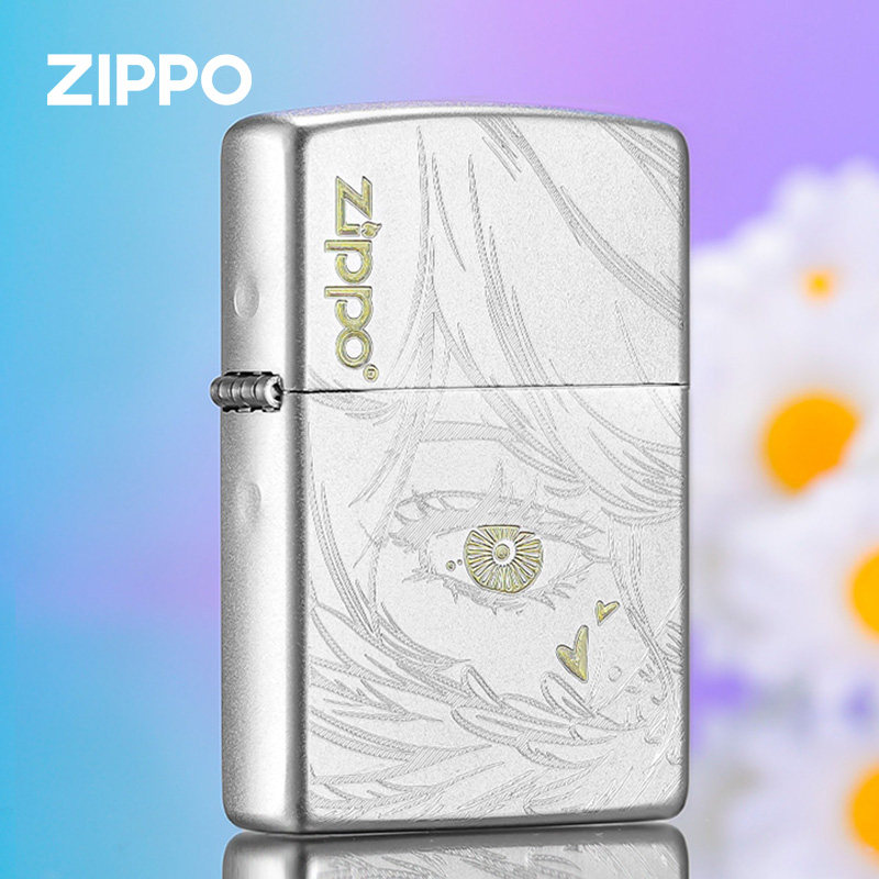 zippo正品打火机秋水含睛 女款热恋之眼防风煤油生日礼物送女朋友