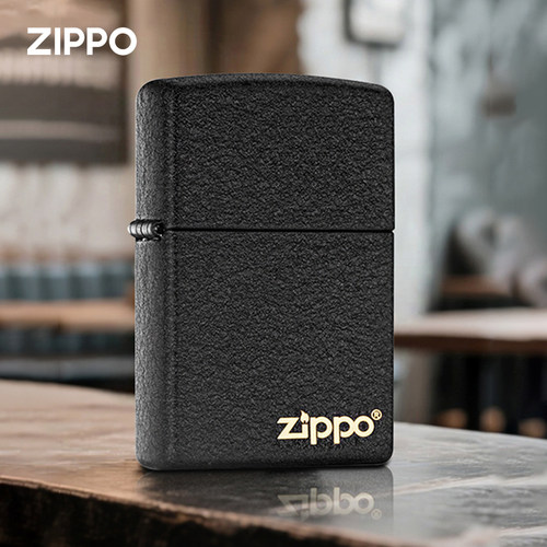 ZIPPO打火机正品236ZL黑裂漆标志