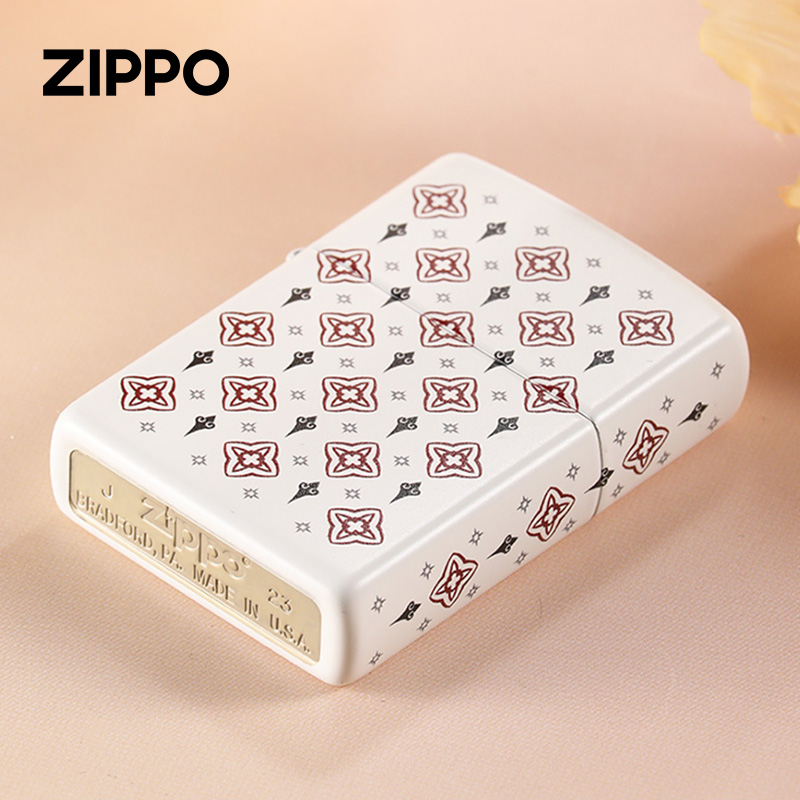 zippo打火机复古花纹官方正版芝宝防风煤油打火机 彩印送男朋友礼