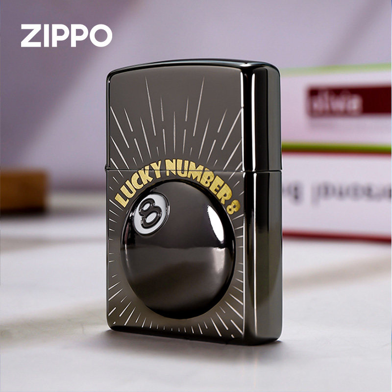 zippo打火机正品 幸运黑八台球徽章芝宝防风煤油火机送男生日礼物,ZIPPO/瑞士军刀/眼镜,ZIPPO/芝宝,淘宝优惠券,粉丝福利购,淘宝优惠卷