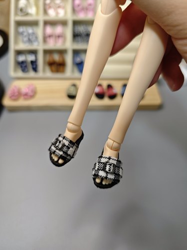 超轻粘土迷你布料拖鞋ob22/ob24小鞋子手工模型休闲潮玩玩具摆件