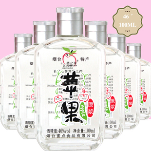 栖之源烟台苹果酒 100ml*6瓶 46度苹果原浆蒸馏酒 小瓶 栖霞特产