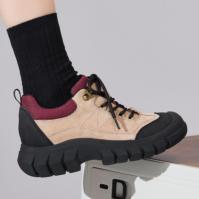 2590-1旅游户外工装登山鞋女低帮厚底内增高防滑徒步休闲运动女鞋,女鞋,时尚休闲鞋,淘宝优惠券,粉丝福利购,淘宝优惠卷