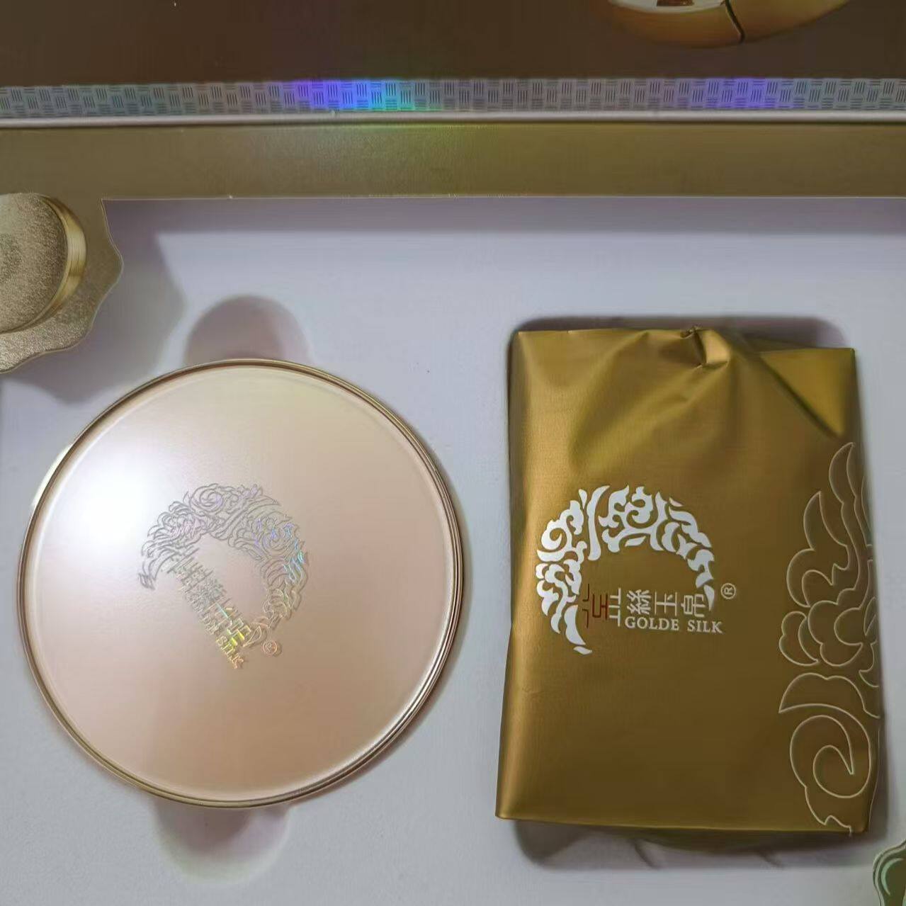 金丝玉帛矿物气垫cc霜隔离遮瑕滋润保湿象牙色带替换芯防伪