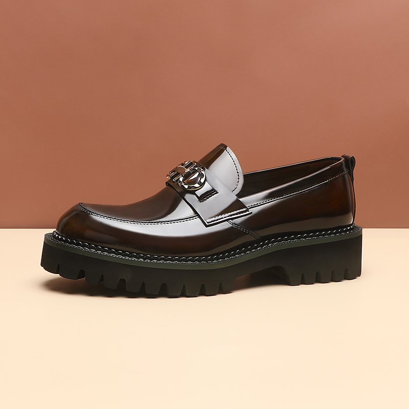 英伦风一脚蹬乐福鞋厚底休闲百搭