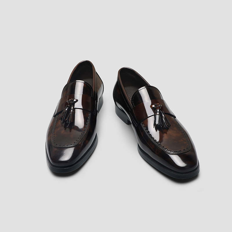 英伦风一脚蹬男士乐福鞋博物馆皮