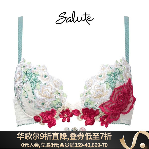 Salute集中聚拢显大性感蕾丝文胸