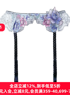 华歌尔Salute吊袜带女重工刺绣日系蕾丝性感腿环丝袜防滑夹23G