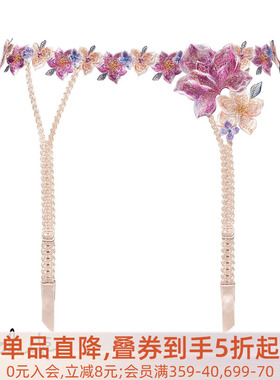 华歌尔Salute吊袜带女重工刺绣蕾丝性感高级腿环丝袜防滑夹13G