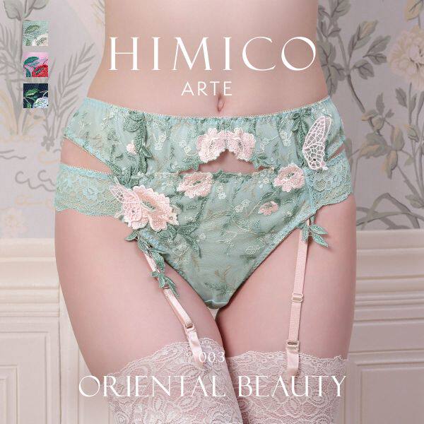 HIMICO吊袜带女日系蕾丝立体重工刺绣高级腿环性感丝袜防滑夹A003