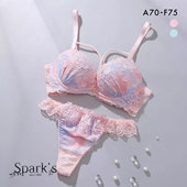 诗萝涵朵内衣套装 女小胸聚拢显大收副乳性感蕾丝纯欲文胸丁字内裤