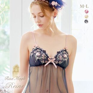 Risa Magli睡衣女性感透明蕾丝日系刺绣纯欲可爱打底吊带短裙257