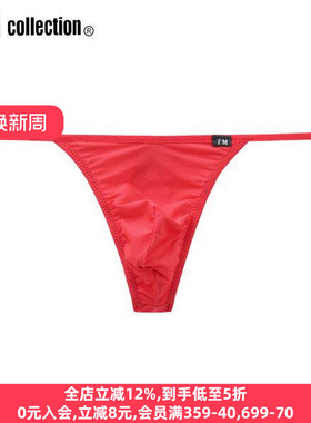TM collection男士内裤日本制弹力无痕性感新年红色低腰丁字T裤