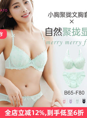 诗萝涵朵MCP内衣套装小胸聚拢显大收副乳性感纯欲日系文胸内裤女