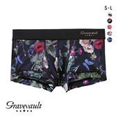 日本制轻薄透气柔软亲肤印花性感低腰四角内裤 Gravevault男士 内裤