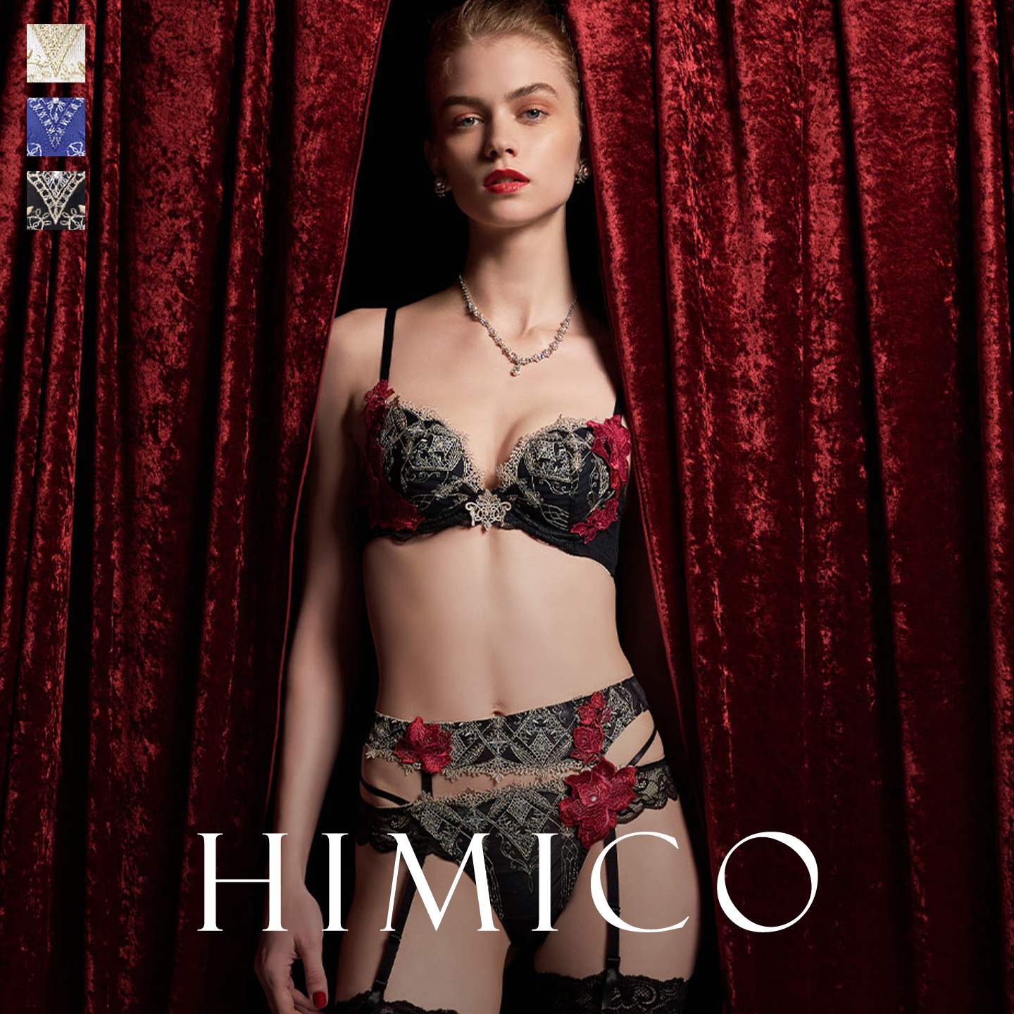 HIMICO聚拢性感重工刺绣蕾丝文胸