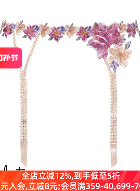 华歌尔Salute吊袜带女重工刺绣蕾丝性感高级腿环丝袜防滑夹13G