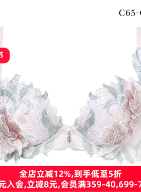 华歌尔Salute内衣女聚拢显大收副乳立体浮雕刺绣性感文胸罩22G