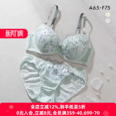 诗萝涵朵SHIROHATO内衣套装 女聚拢小胸显大纯欲蕾丝性感文胸内裤