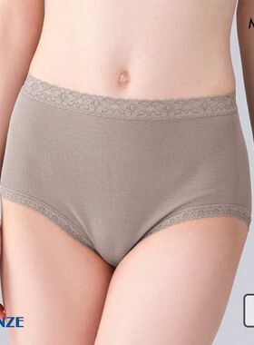 日本郡是GUNZE内裤纯棉吸汗透气柔软舒适蕾丝边三角内裤女3条装