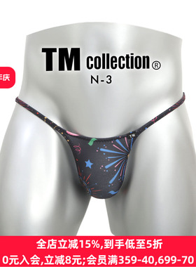 TM collection男士内裤日本制柔软亲肤性感印花细带低腰丁字T裤