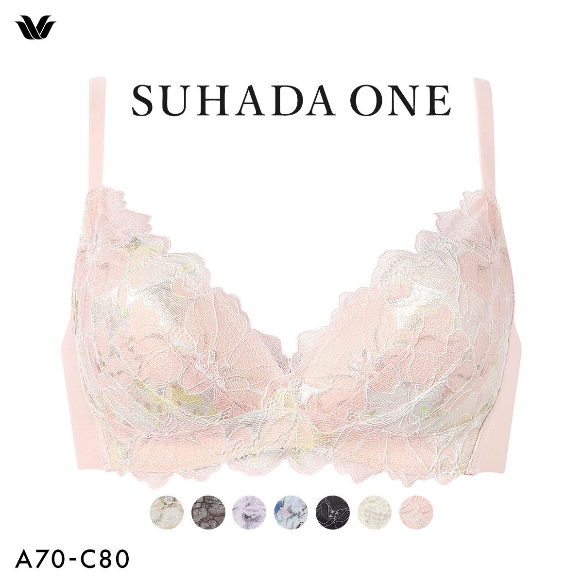 华歌尔wacoal日本内衣女士小胸聚拢无钢圈性感蕾丝纯欲高级文胸罩