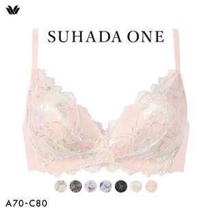 华歌尔wacoal日本内衣女士小胸聚拢无钢圈性感蕾丝纯欲高级文胸罩