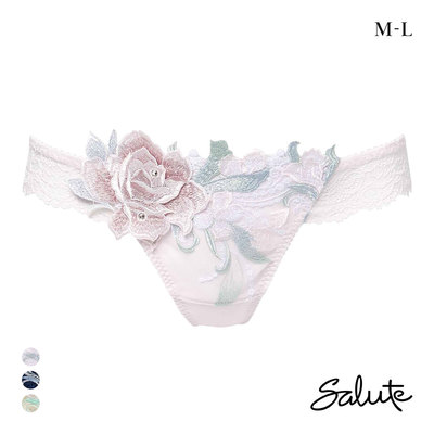 Salute浮雕刺绣性感蕾丝丁字内裤