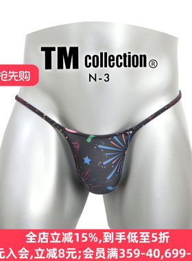 TM collection男士内裤日本制柔软亲肤性感印花细带低腰丁字T裤
