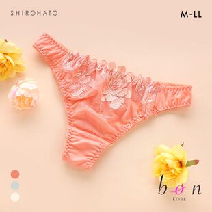 女 刺绣蕾丝性感比基尼丁字裤 BON诗萝涵朵SHIROHATO低腰丁字裤 内裤