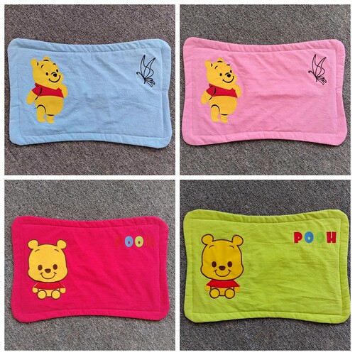 棉布刺绣拼布可爱小熊枕套