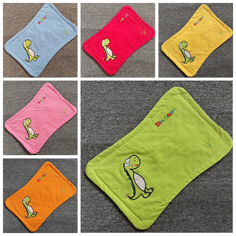 棉绉布刺绣恐龙婴幼童单人枕套